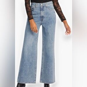 Daze Far Out High Rise Studded Wide Leg Medium Wash Denim Jeans
